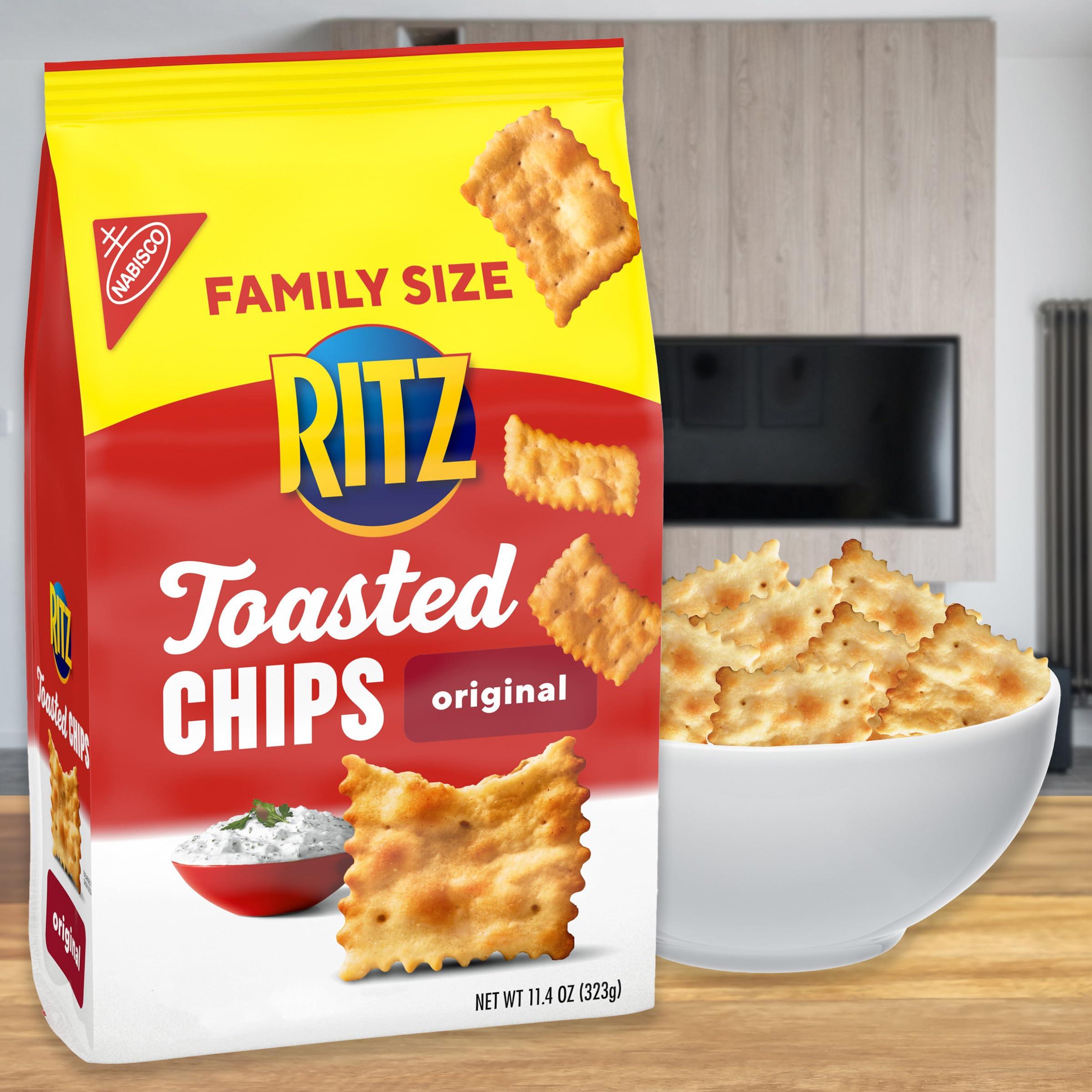 Ritz RITZ Toasted Chips Original Crackers, Family Size, 11.4 oz