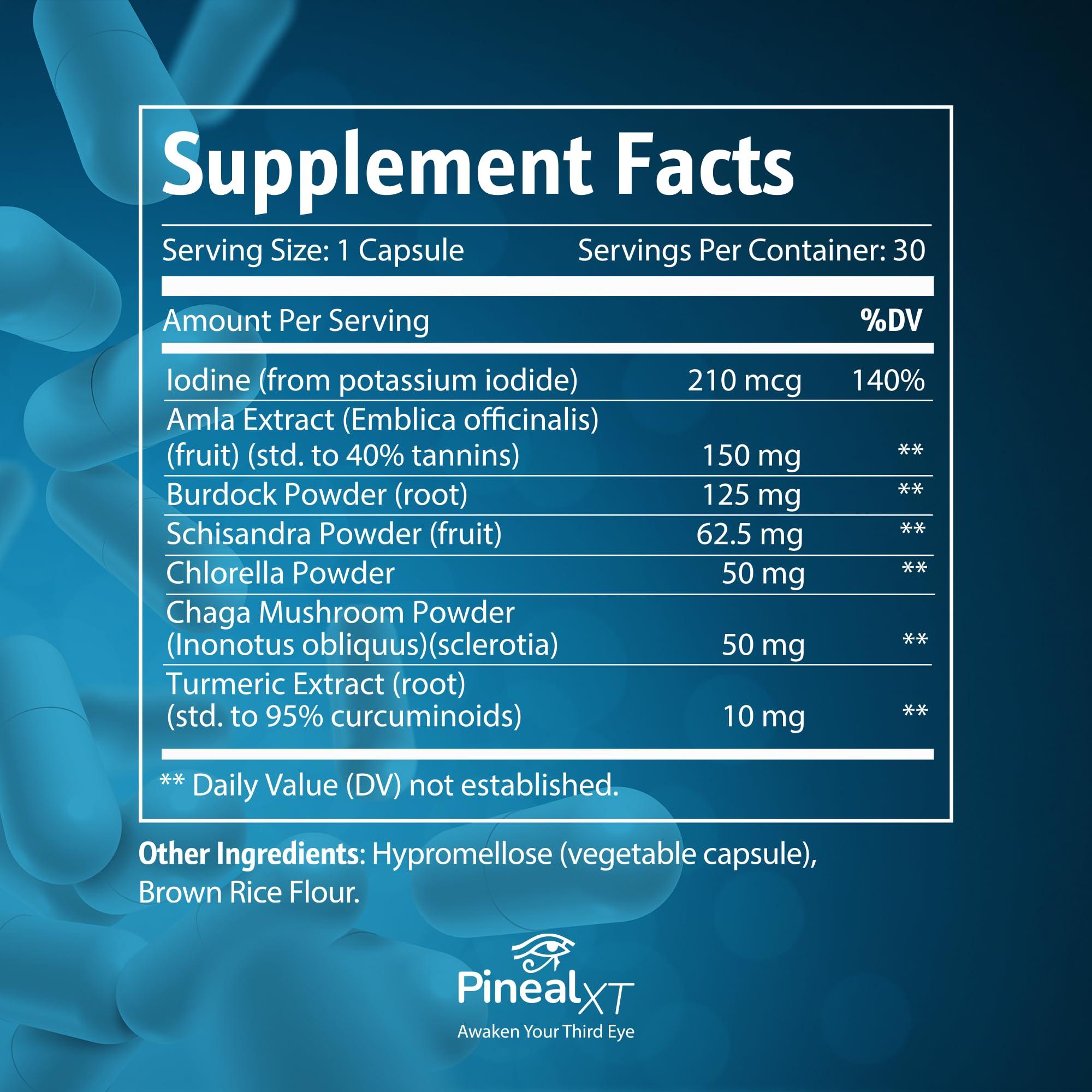 Nutraville Nutraville Pineal XT Gold - Pineal Gland Decalcification - Awaken Your Third Eye with 7 Powerful Ingredients in Custom Formula - Body Detox - Take 1 Vegetarian Capsule a Day
