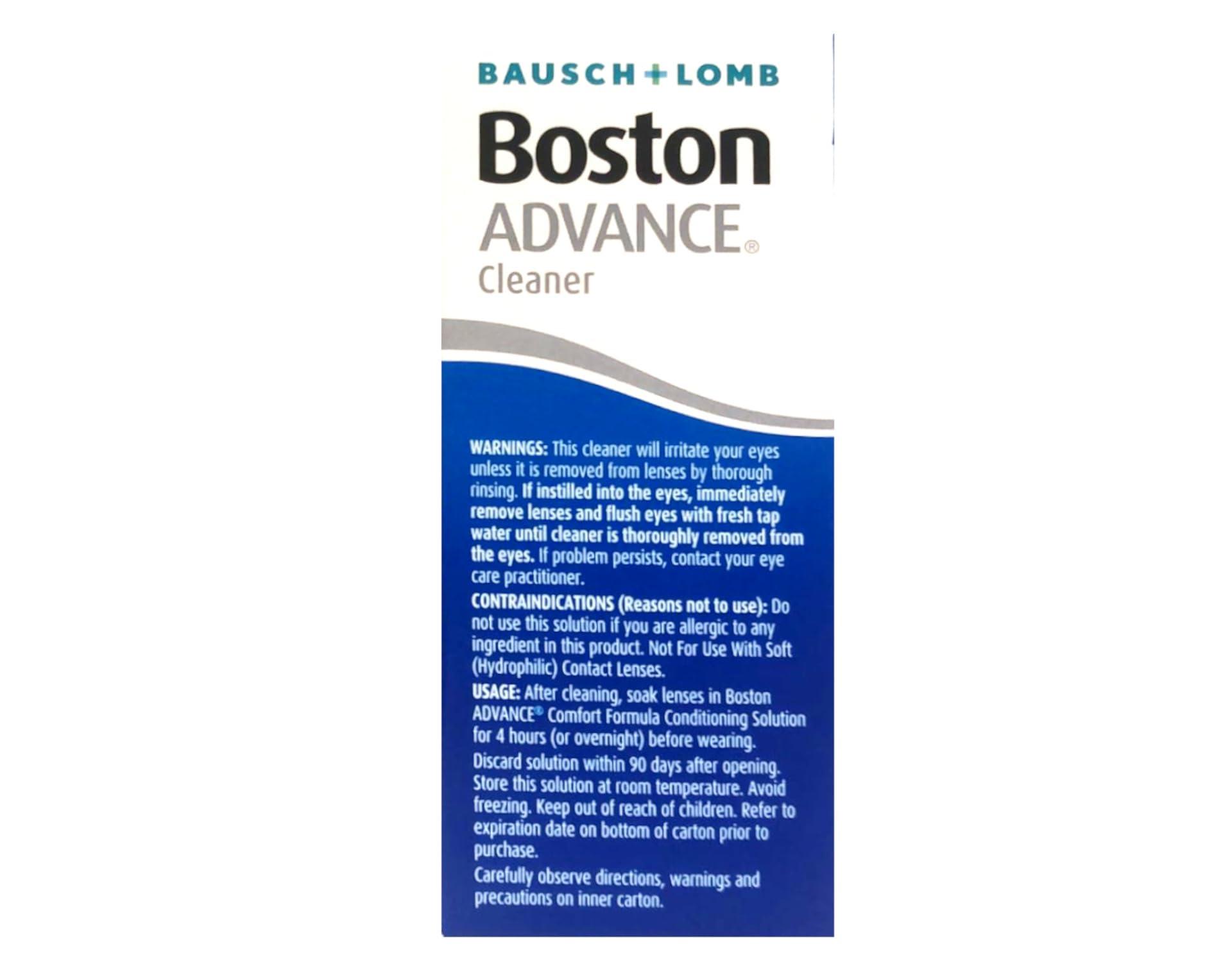 Boston Bausch + Lomb Boston Advance Cleaner -1 oz, Pack of 3