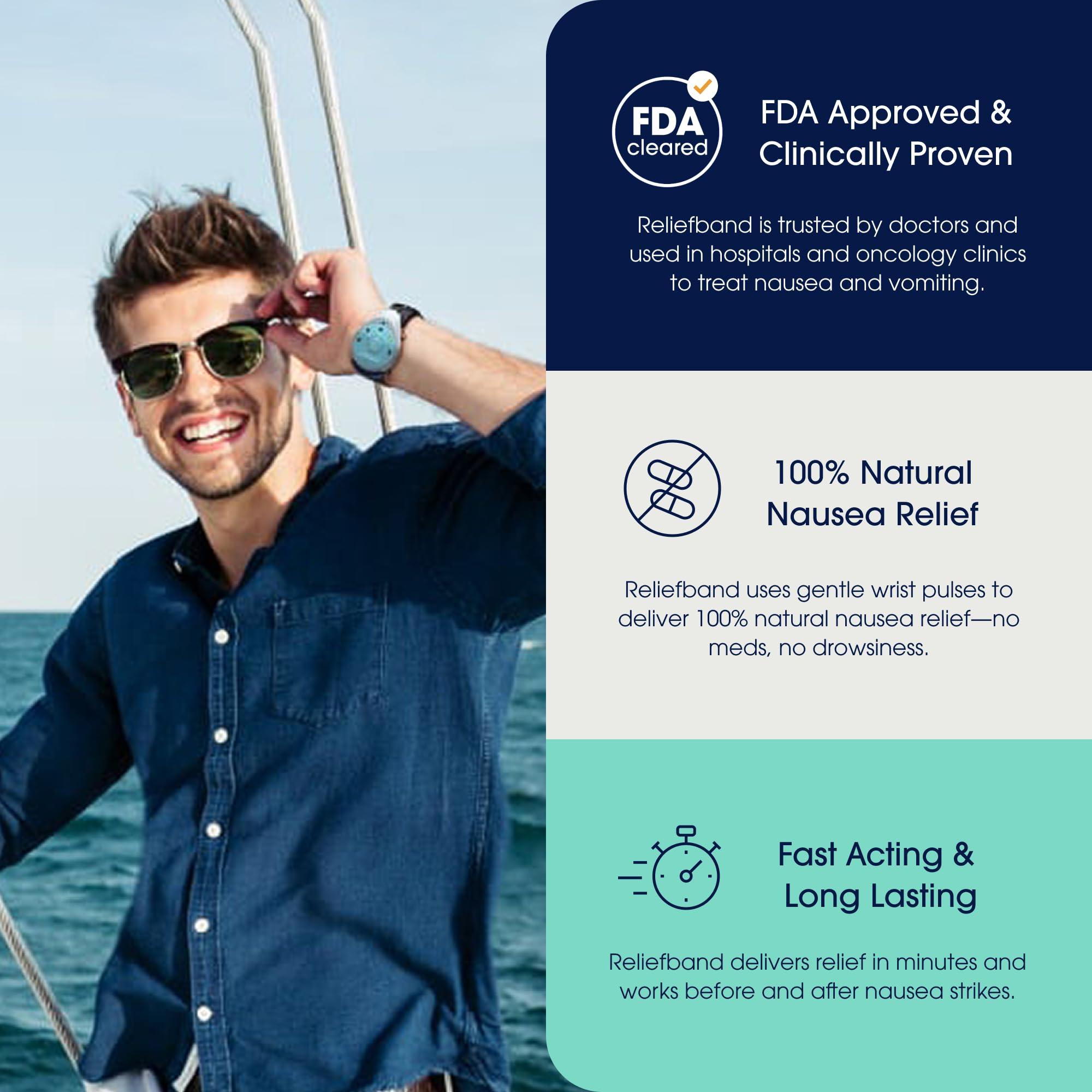 Reliefband Reliefband Classic Wristband for Motion Sickness, FDA Cleared, Drug-Free