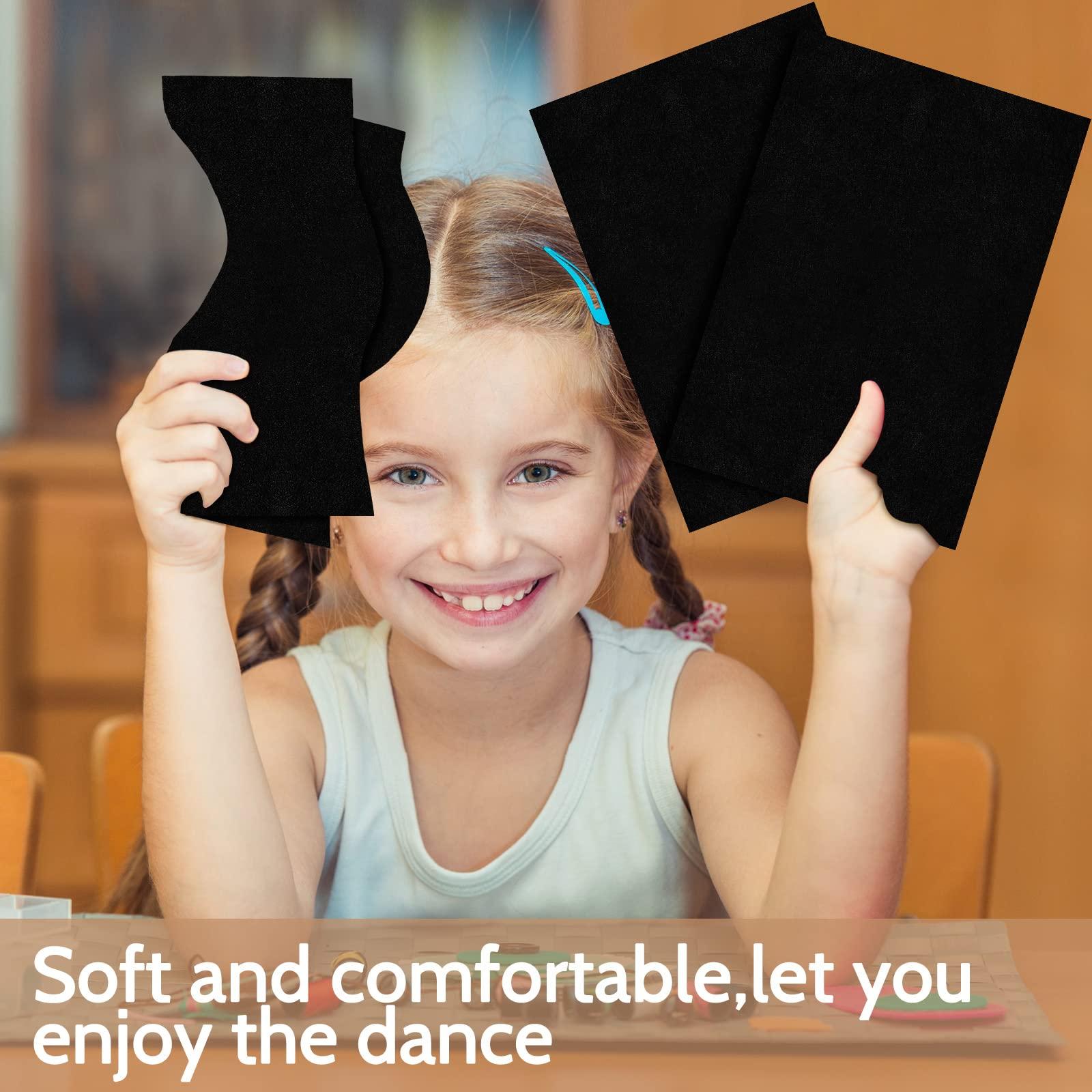 Dunzy Dunzy 5 Pcs Stick on Self Adhesive Suede Soles for Dance Shoes 8.6 x 11.8 Inch Non Slip High Heeled Shoe Protector, Artificial Leather Sheets Friction Reducing Dance Sole Suede Shoe Sole Pads (Black)