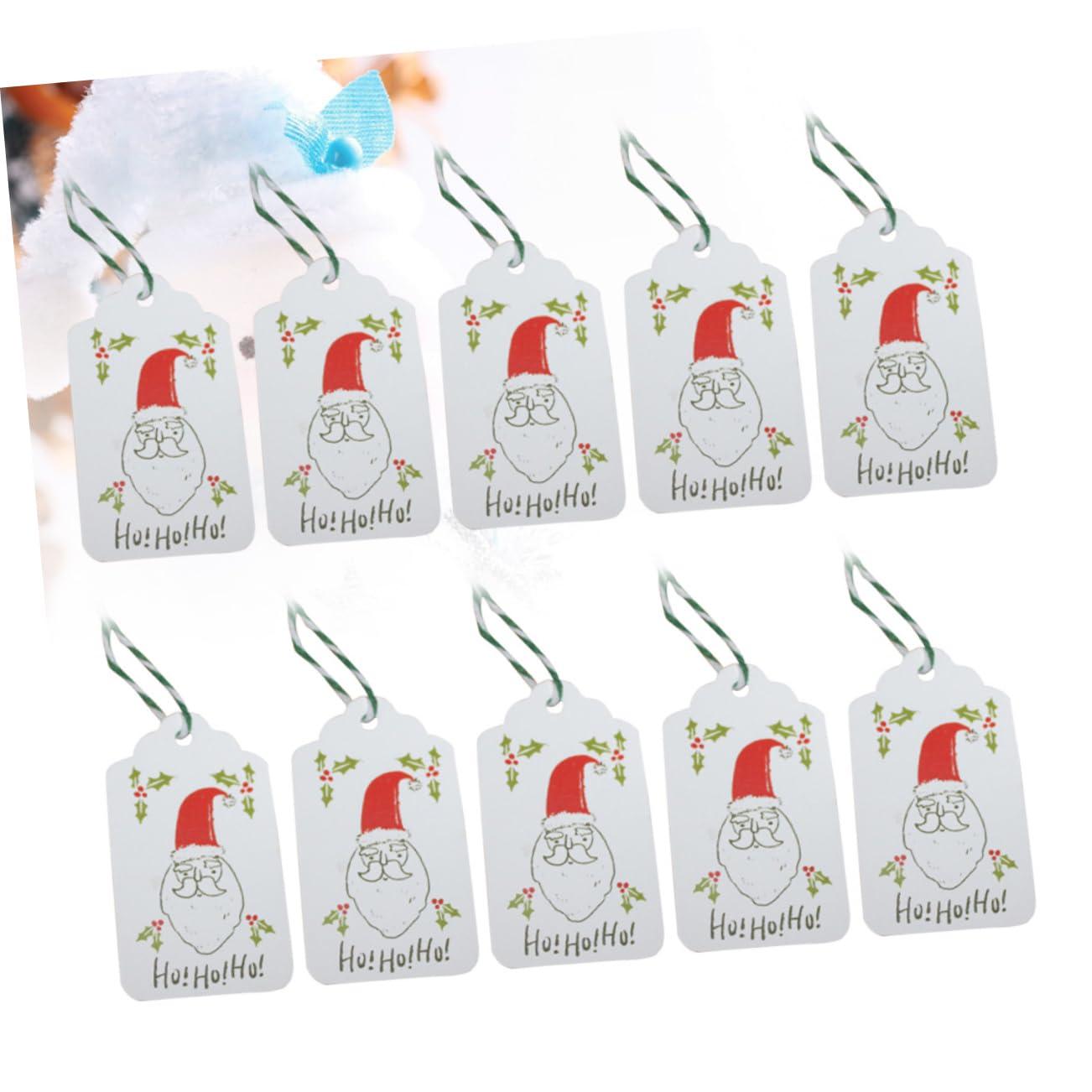 PartyKindom PartyKindom 50pcs Christmas Tags Labels Christmas Tags Clothing Tags Xmas Tags Christmas Kraft Tags Wall Decoration Lover Book Christmas Hanging Tags Painted Bookmark