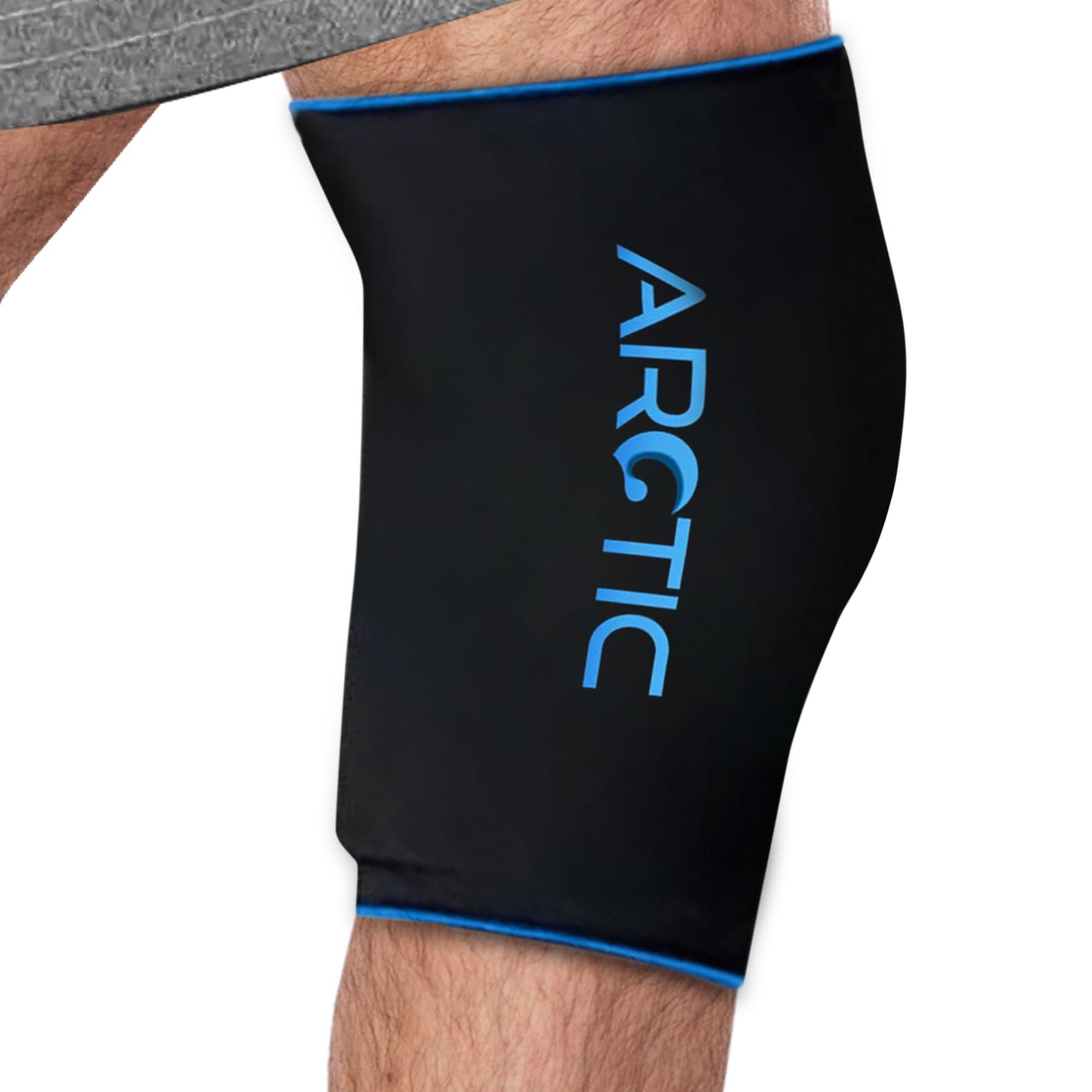 Arctic Neck Relief Cold Therapy Compression Ice Sleeve, Knee Ice Pack Wrap for Injuries, Elbow, Quad & Hamstring Relief, Flexible & Reusable Cold Wrap Recovery for Meniscus, ACL, MCL, Ice & Heat Therapy (X-Large)