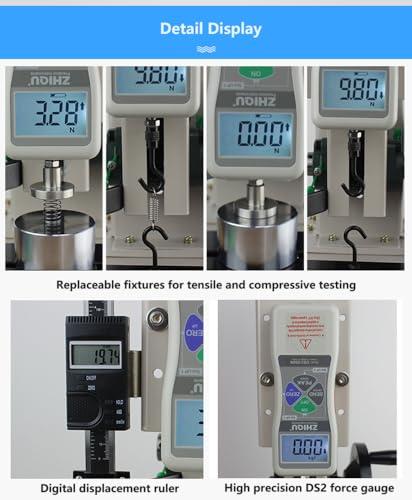 AiXun Spring Push Pull Force Gauge for Tension or Compression Testing of Springs, Range 50N