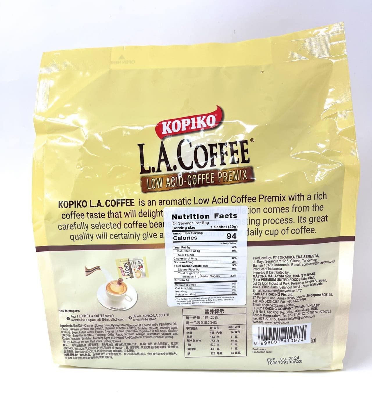 Kopiko Kopiko Instant 3in1 Low Acid Coffee - 24 Packets/Bag