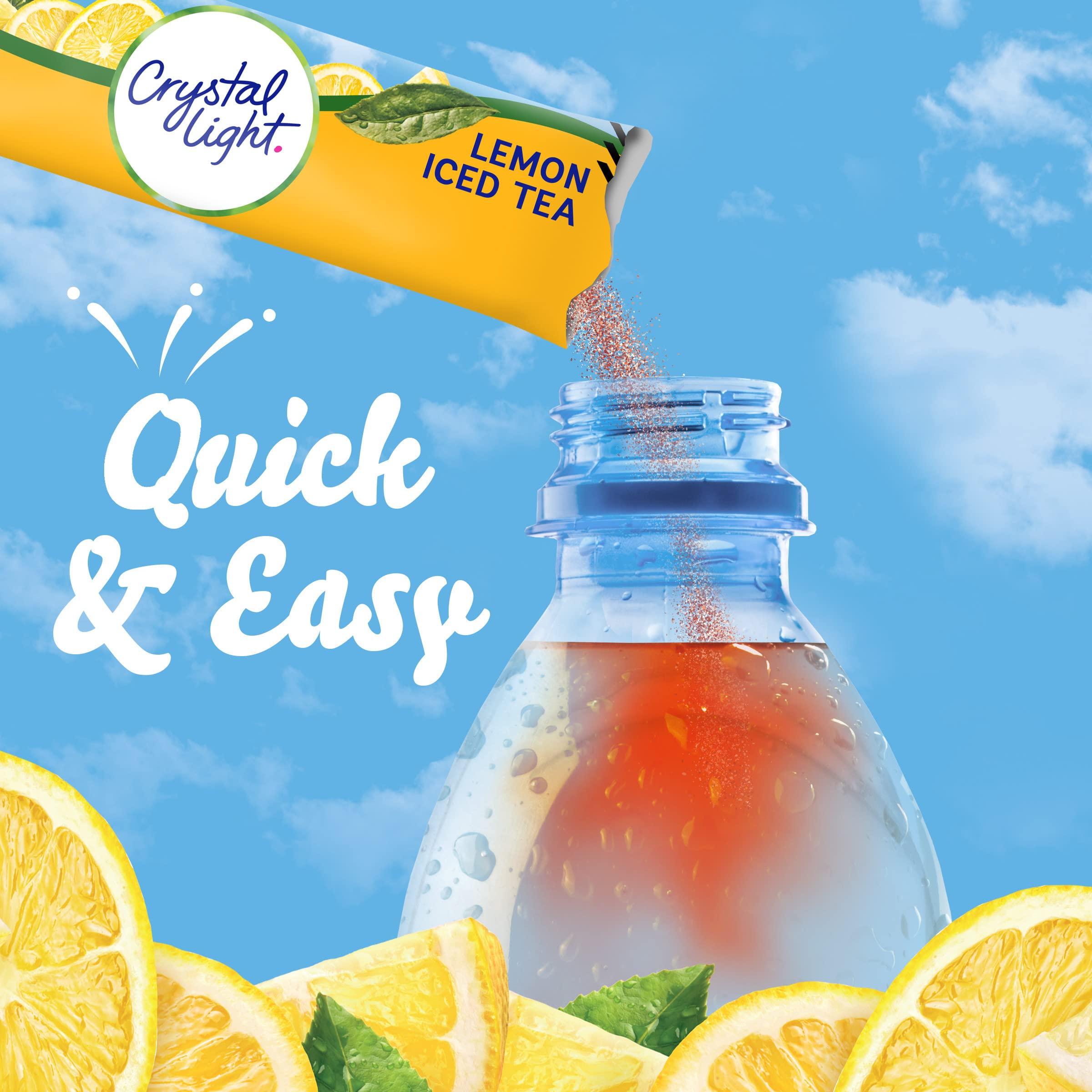 Crystal Light Crystal Light Lemon Iced Tea Naturally Flavored with other natural flavor Powdered Drink Mix, 120 ct Pack, 12 Boxes of 10 On-the-Go-Packets