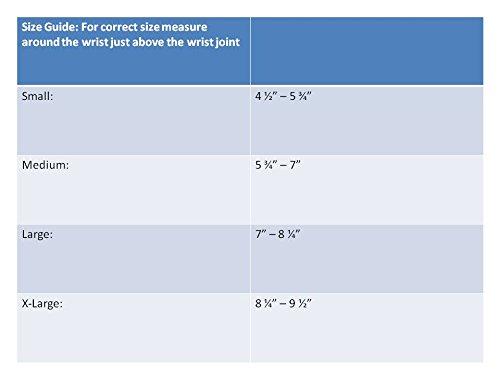 Alpha Medical Alpha Medical Compression Support Wrist and Hand Brace, 4-Way Stretch (Medium, White w/ Blue Trim)