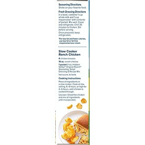 Hidden Valley Hidden Valley Original Ranch Salad Dressing & Seasoning Mix, Gluten Free, Keto-Friendly - 4 Packets (Package May Vary)