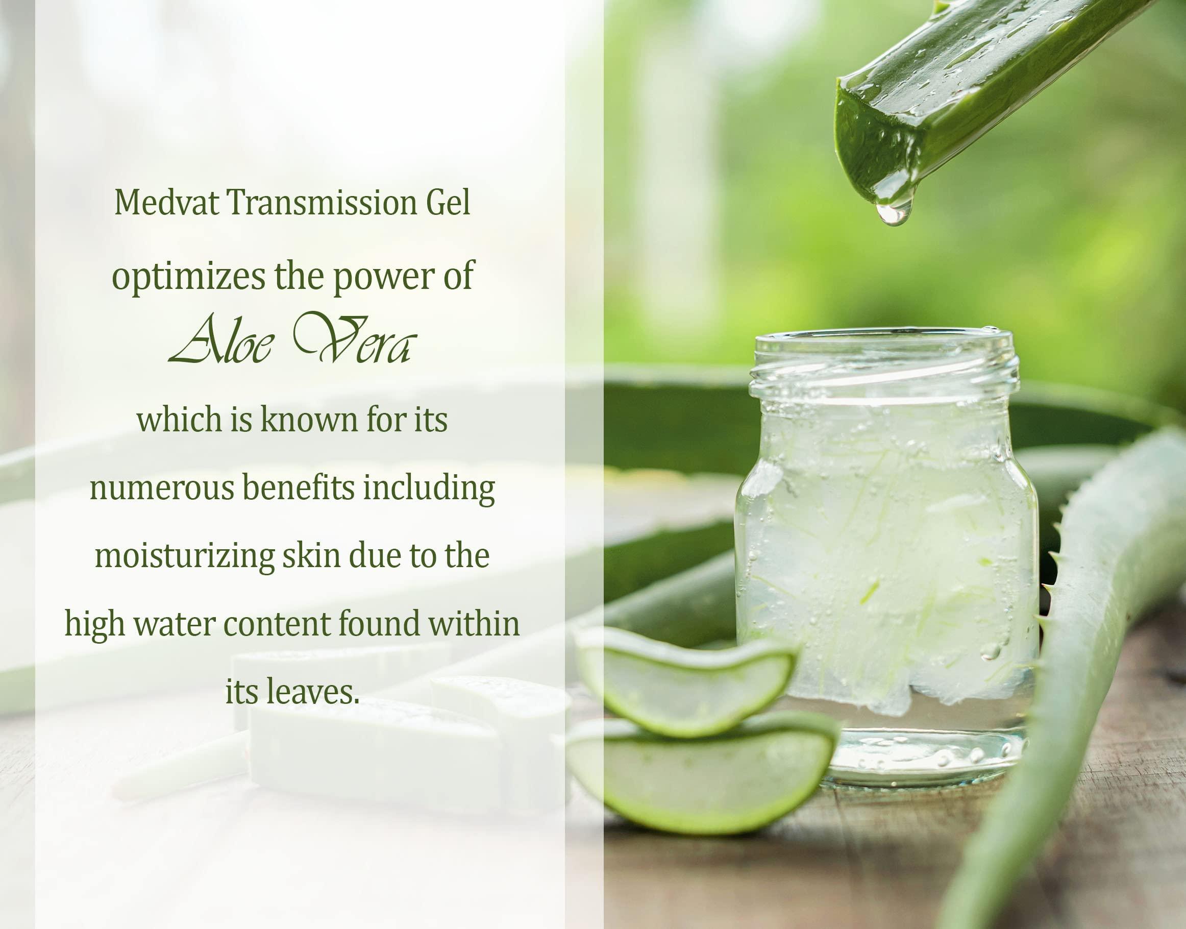 Medvat Conductive Transmission Gel with Aloe Vera - Rosemary Scented - Non-Irritating - Massage, Muscle Stimulation, Microcurrent - 5 Liter with 8.5oz. Refillable Bottle (1 Count (Pack of 1))