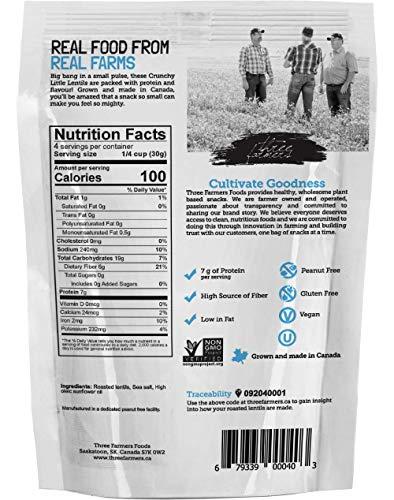 Three Farmers Foods Three Farmers Crunchy Little Lentils – 140g – 6 pack - Lightly Salted