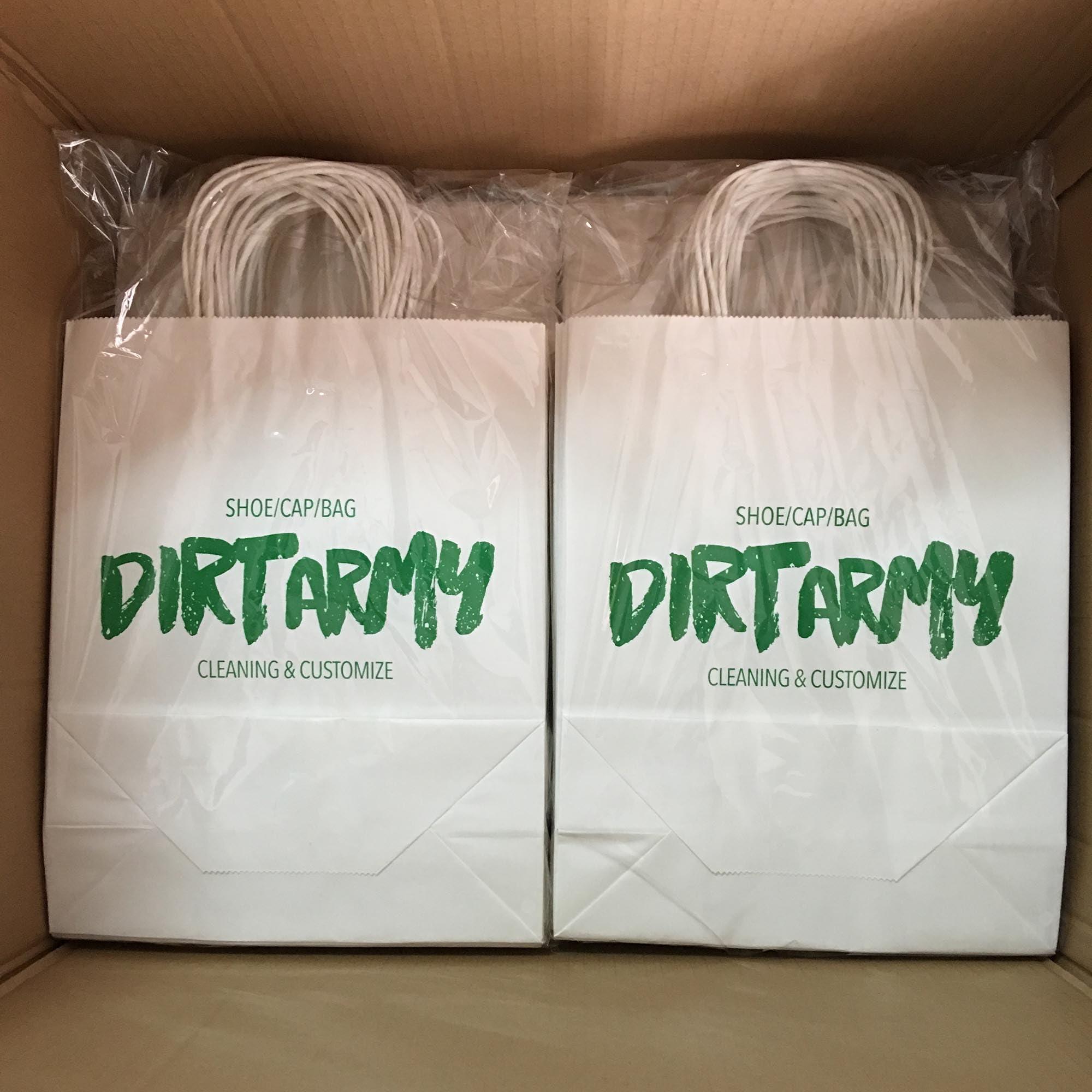 SOUTH GIANT Custom Printed Kraft Paper Bags for Small Business, 10.5x8.5x4.25 inch Medium Size, Personalized Retail Gift Bags with Logo, White Shopping Paper bag with Handle, Goodie Bags (50pcs - White)