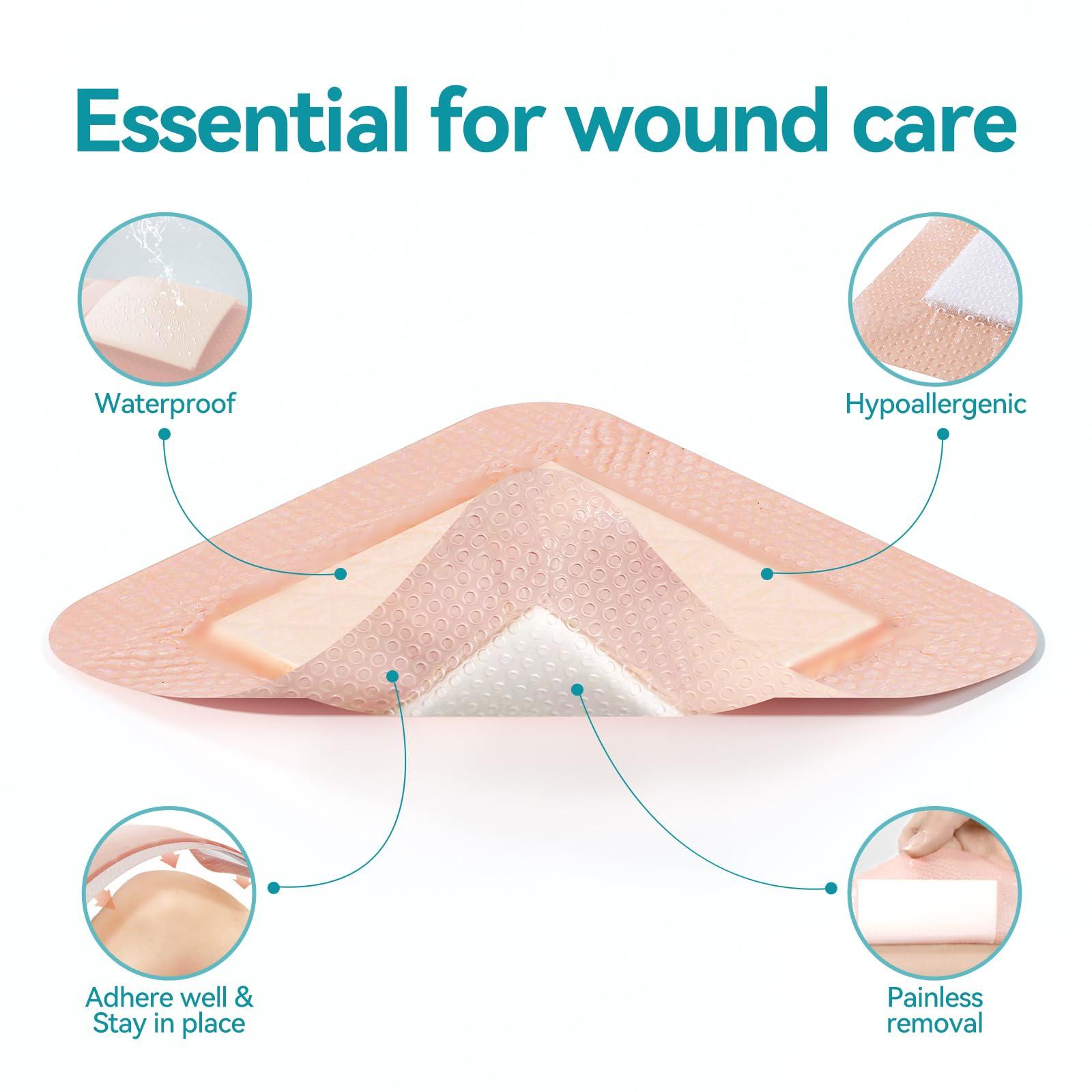 Dimora Dimora Silicone Super Absorbent Wound Dressings & Dimora Ultra Soft Silicone Foam Dressing 4\"x4\"