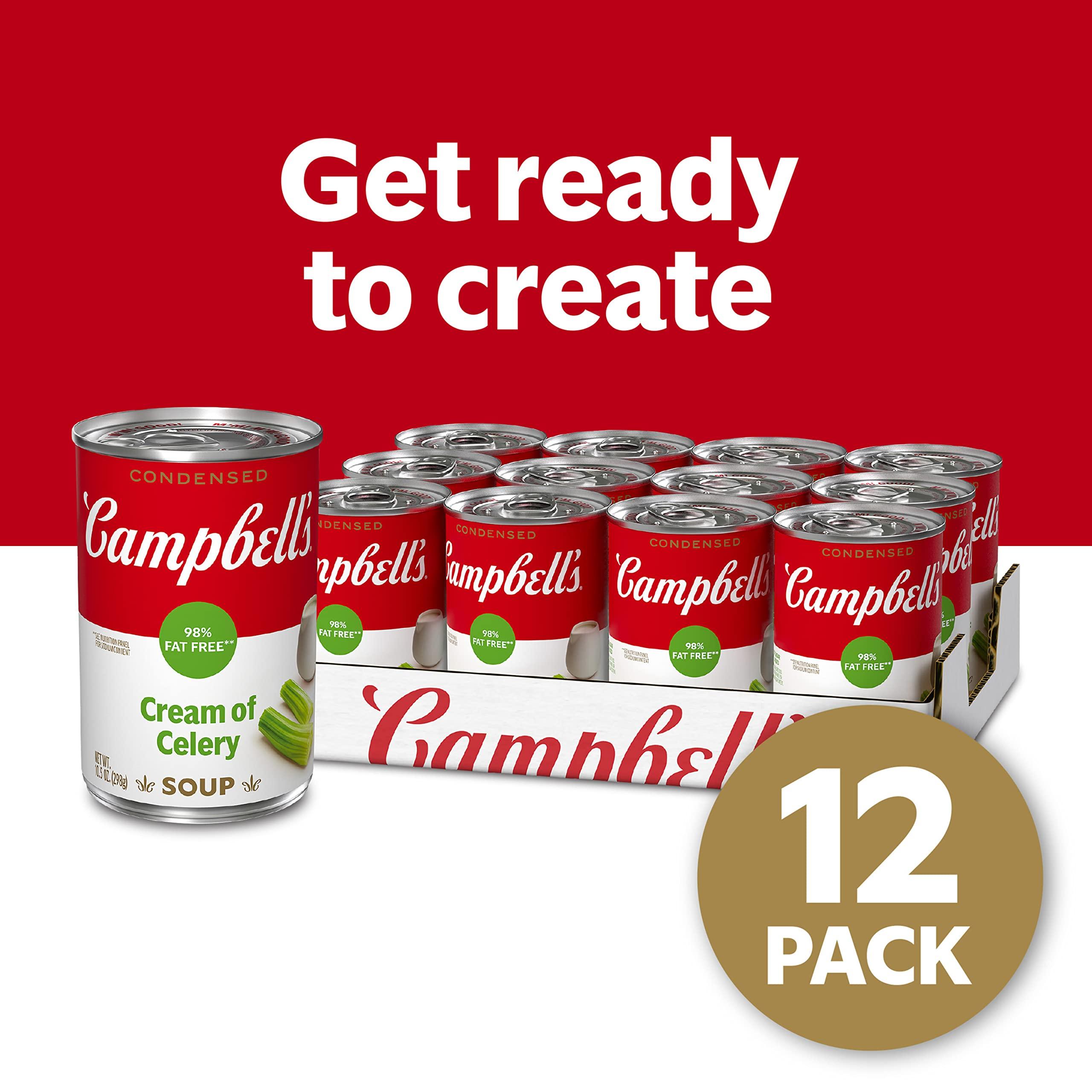 Campbell's Campbell\'s Condensed 98% Fat Free Cream of Celery Soup, 10.5 oz Can (12 Pack)