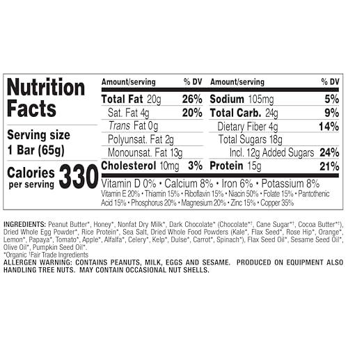 Perfect Bar Perfect Bar Gluten-Free Dark Chocolate Chip Peanut Butter Protein Bar, 4 count, 2.3 oz