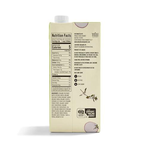 365 by Whole Foods Market 365 by Whole Foods Market, Organic Low Sodium Vegetable Broth, 32 Fl Oz