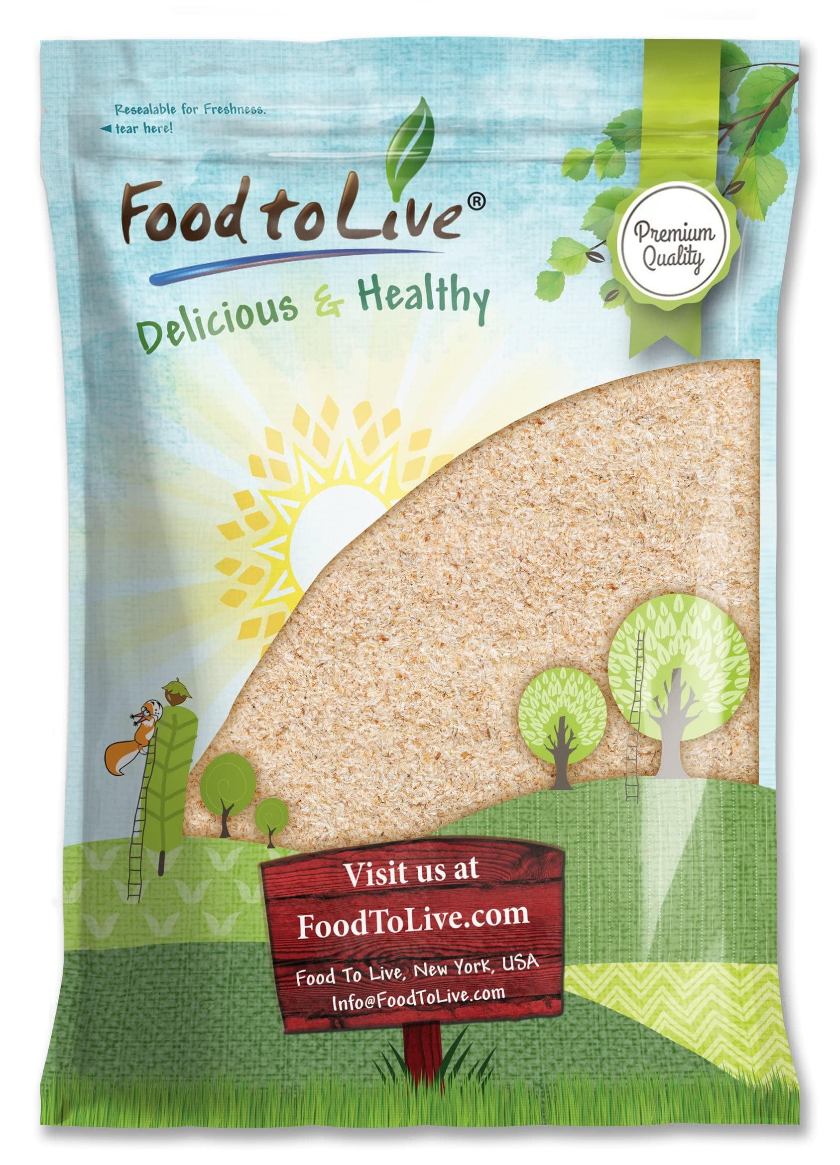 Food to Live Whole Psyllium Husks, 5 Pounds - Pure Psyllium Husk Flakes, Unflavored, Keto, Vegan, Bulk. Great Source of Soluble, Insoluble Fiber. Goes Great with Water, Smoothies, Juice. Natural Food Thickener