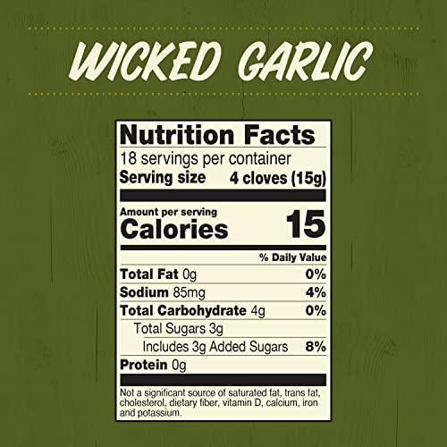 Wickles Wickles Pickles Wicked Garlic (3 Pack) - Spicy Pickled Garlic Cloves - Slightly Tangy, Definitely Spicy, Wickedly Delicious (12 oz Each)