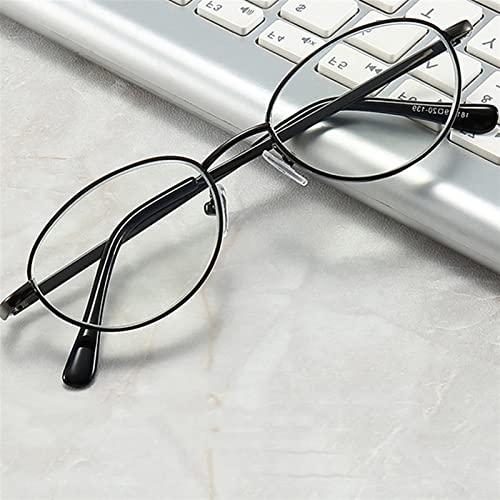 WWWL WWWL Reading Glasses, Retro Oval Reading Glasses, Anti-Blue Light, Metal Frame Eyeglasses for Women&Man, Computer Glasses (Color : A, Size : +1)