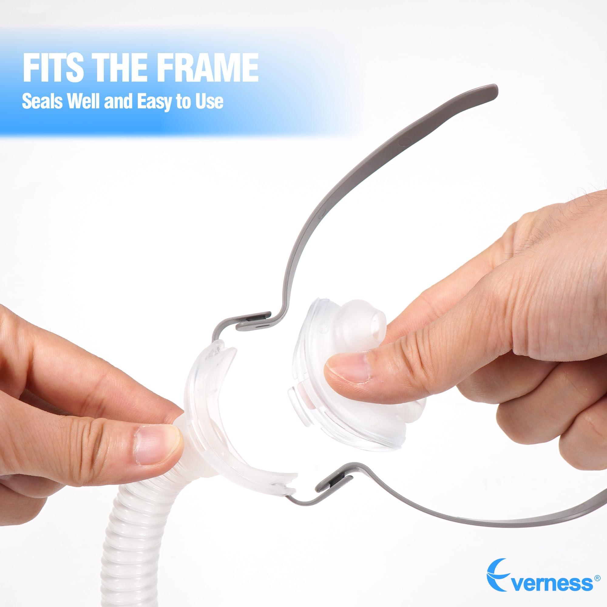 Everness 2 Packs Replacement Nasal Pillows for Airfit P10 Medium, Lighter Weight and Better Seal, Replacement CPAP Supplies with Softer Silicone