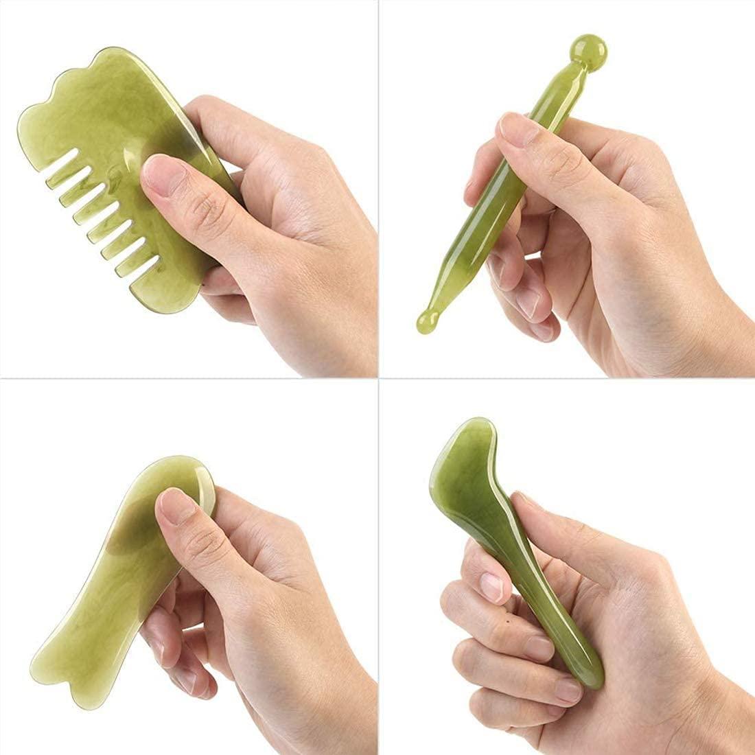 WXHN WXHN 7 Pieces Gua Sha Scraping Massage Tool, Gua Sha Scraping Massage Tool Massage Board for Face Neck Arm Body Legs Back