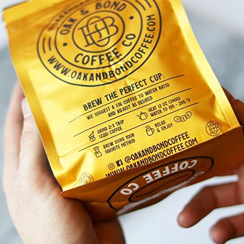 OAK & BOND Oak & Bond Coffee Co. Colombia Single Origin Coffee, Medium Roast, 100% Arabica, Whole Bean -12 oz. Bag