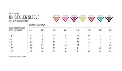 NV-X Sport NV-X Sport Leg Sleeves 15-20MMHG Compression Enhanced Performance & Protection, Acid Aqua, Medium