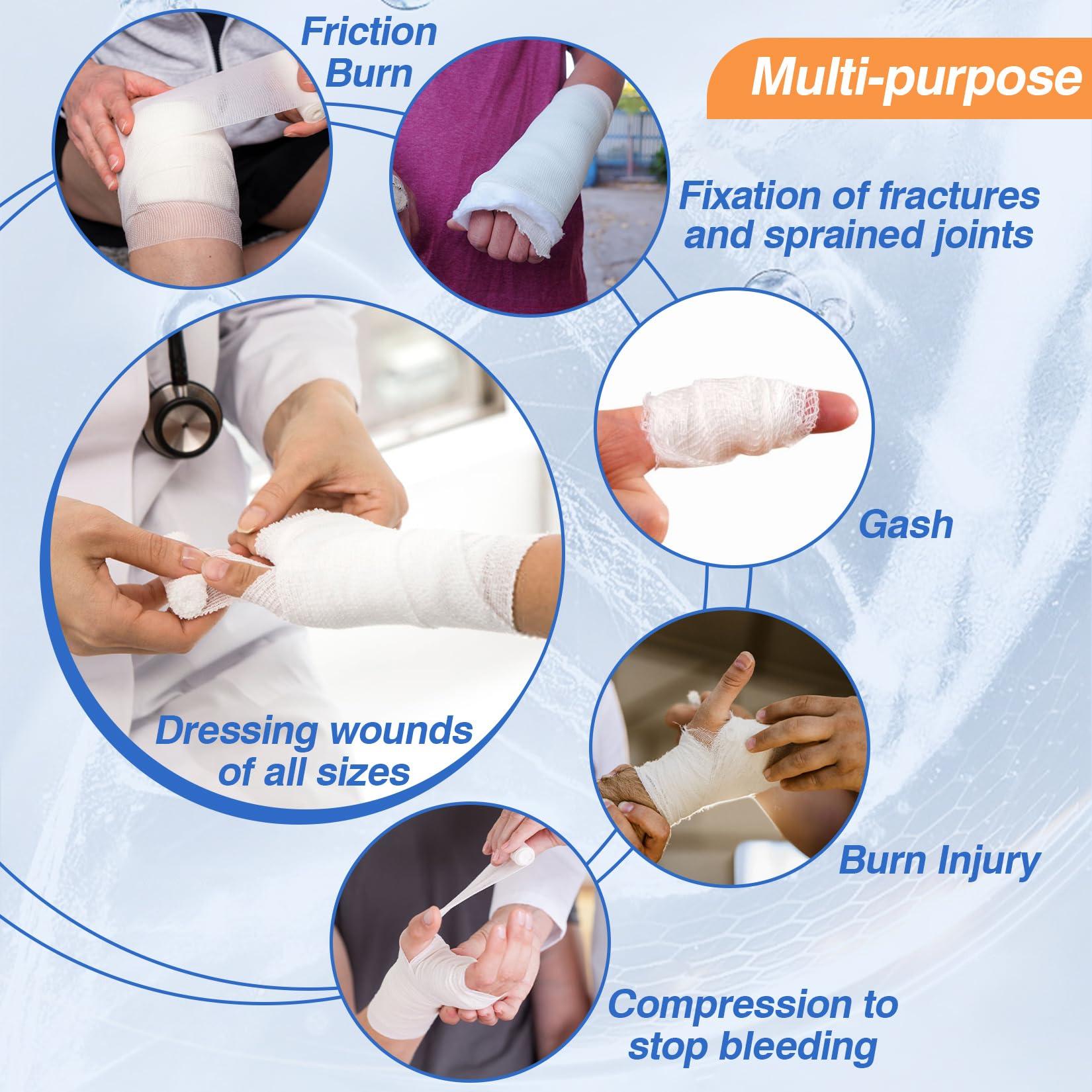 MAQIHAN MAQIHAN Gauze Bandage Rolls - 20PACK Gauze Rolls Gauze Bandage Wrap Gauze Wrap Rolled Gauze First Aid Wrap Wound Care Kit Individually Wrapped