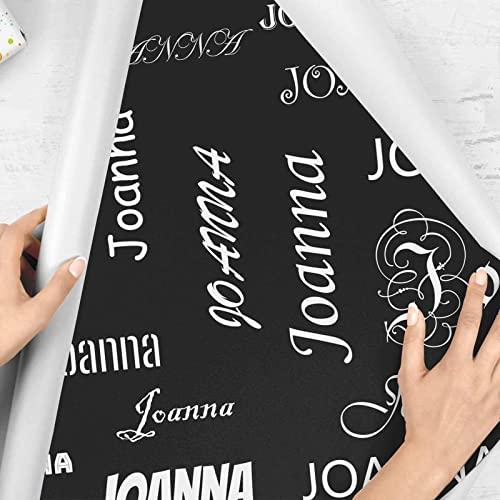 Artsadd Custom Name on Gift Wrapping Paper Personalized Gift Wrap Wrapping Paper Roll with Text Custom Wrap Gift Unisex Adult Men Women Kids Baby for Birthday Anniversary Valentine Mother Father Christmas Day