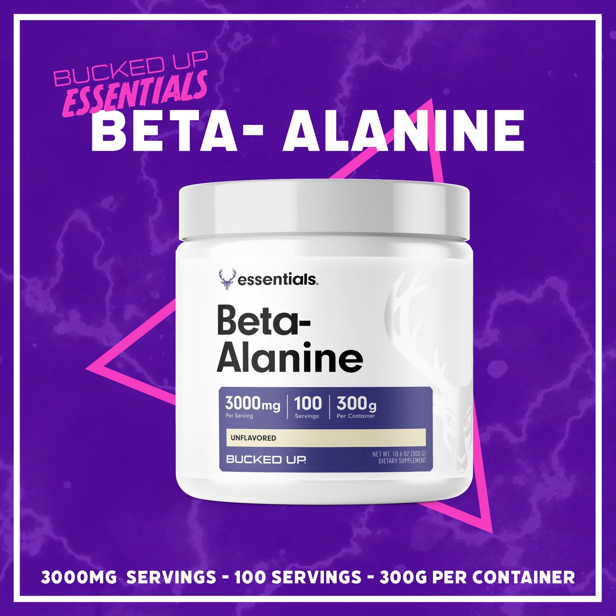 Bucked Up Bucked Up Beta Alanine 300mg Powder, Non-GMO, Gluten-Free, Unflavored (100 Servings)