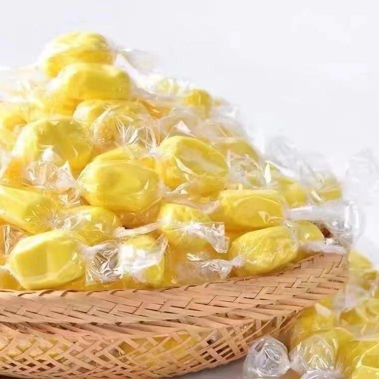 RETBST Durian candy (100g/bag) soft candy, fruit durian candy,Wedding candies,snack food,Gummy Candy, dessert,Sweets,Chinese snack gift, dim sum,Instant food (2bags)