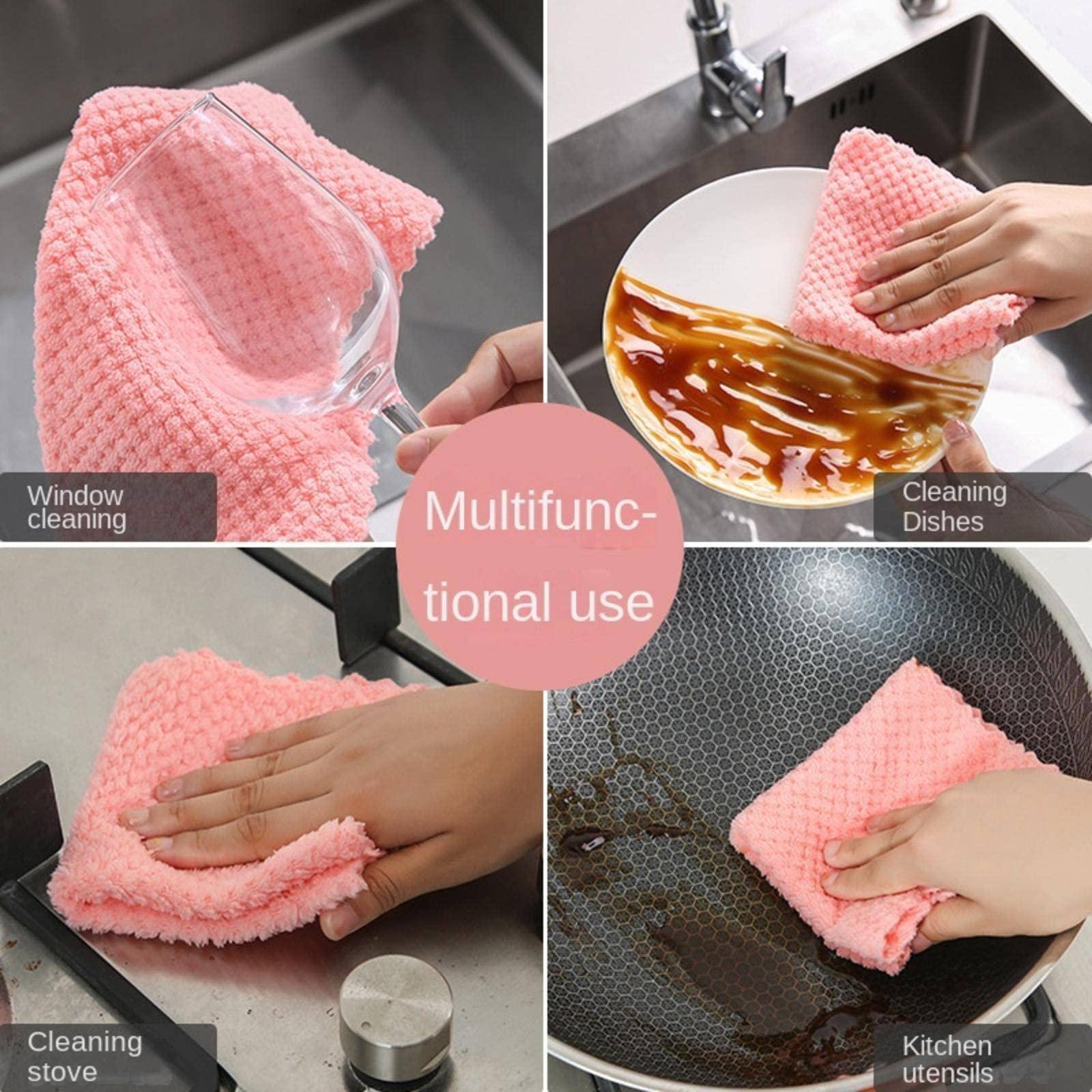 MBETA MBETA Polyester Pineapple Grid Trimming rag Absorbent decontamination Baiji Cloth Kitchen Cleaning lint-Free Dishcloth