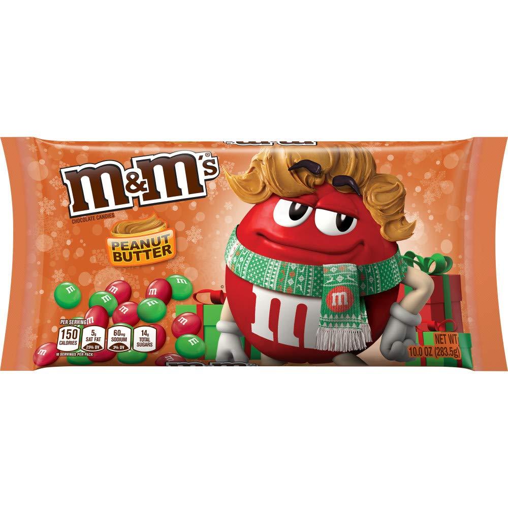 M&M'S M&M'S Peanut Butter Chocolate Christmas Candy, 10-Ounce Bag