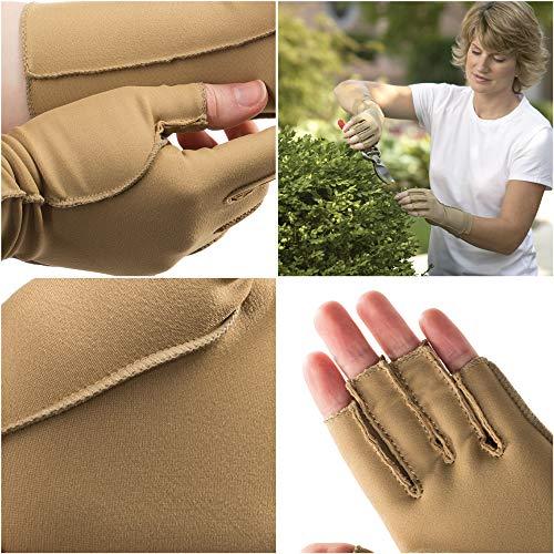 isotoner Isotoner Therapeutic Gloves, Left, Medium, Open Finger