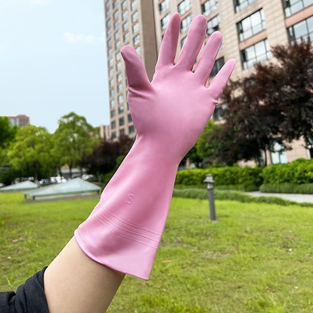 Tuklye Dishwashing Gloves - Rubber Gloves, Kitchen Gloves, Long Dish Gloves for Household Cleaning, Gardening, Utility Work Hand Protection