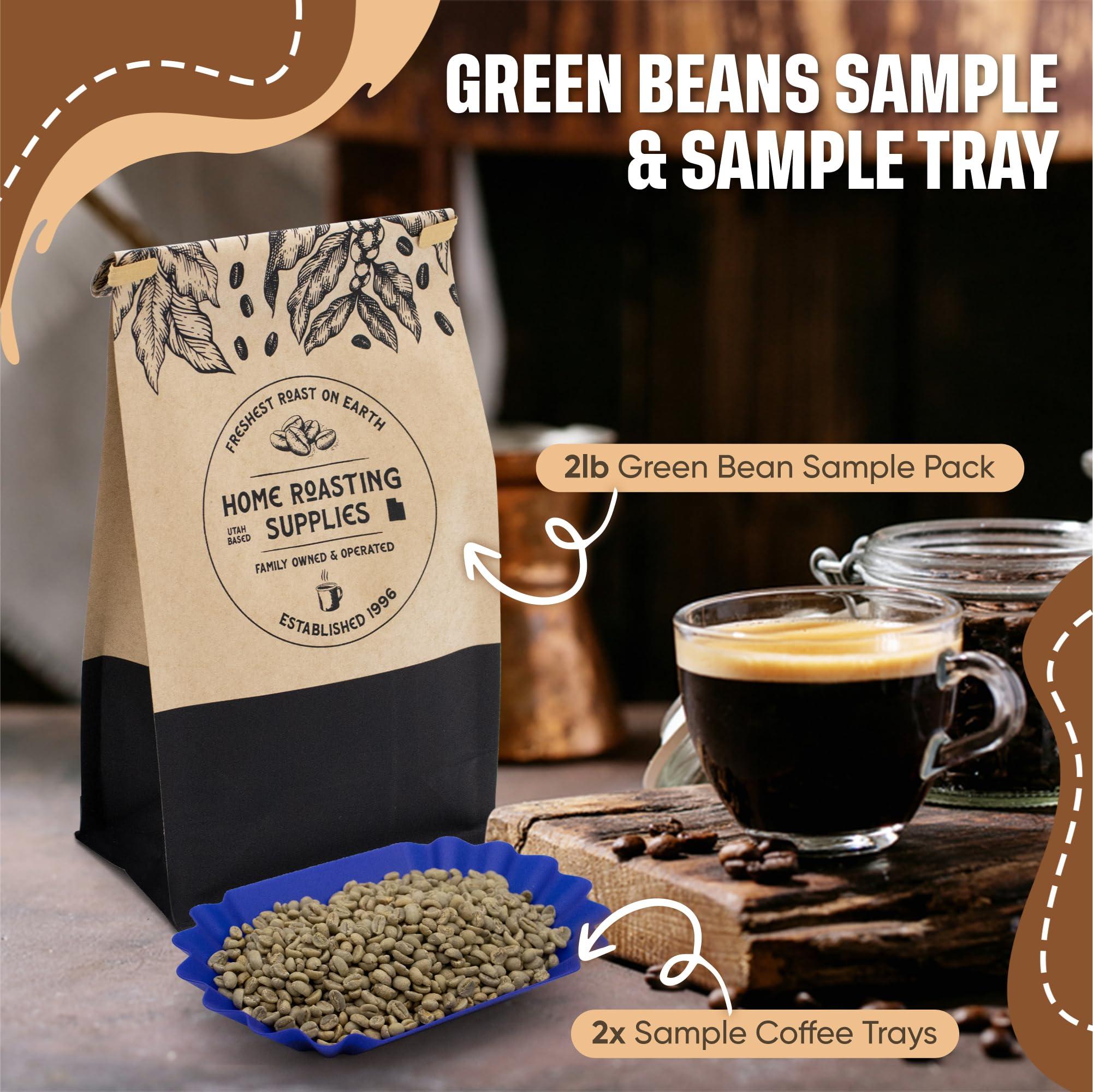 Fresh Roast Fresh Roast Coffee Roaster Bundle SR800, Glass Extension Tube, Coffee Bean Cooler, (2 Lbs) Sample Pack of Green Beans, (2- pack)Sample trays
