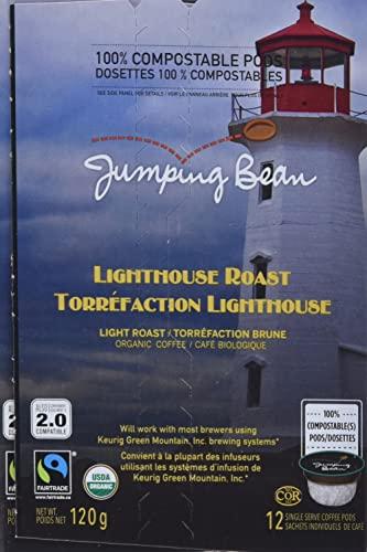 Jumping Bean Jumping Bean Lighthouse Light Roast Fairtrade Organic 100% Compostable Coffee Pods - 12ct