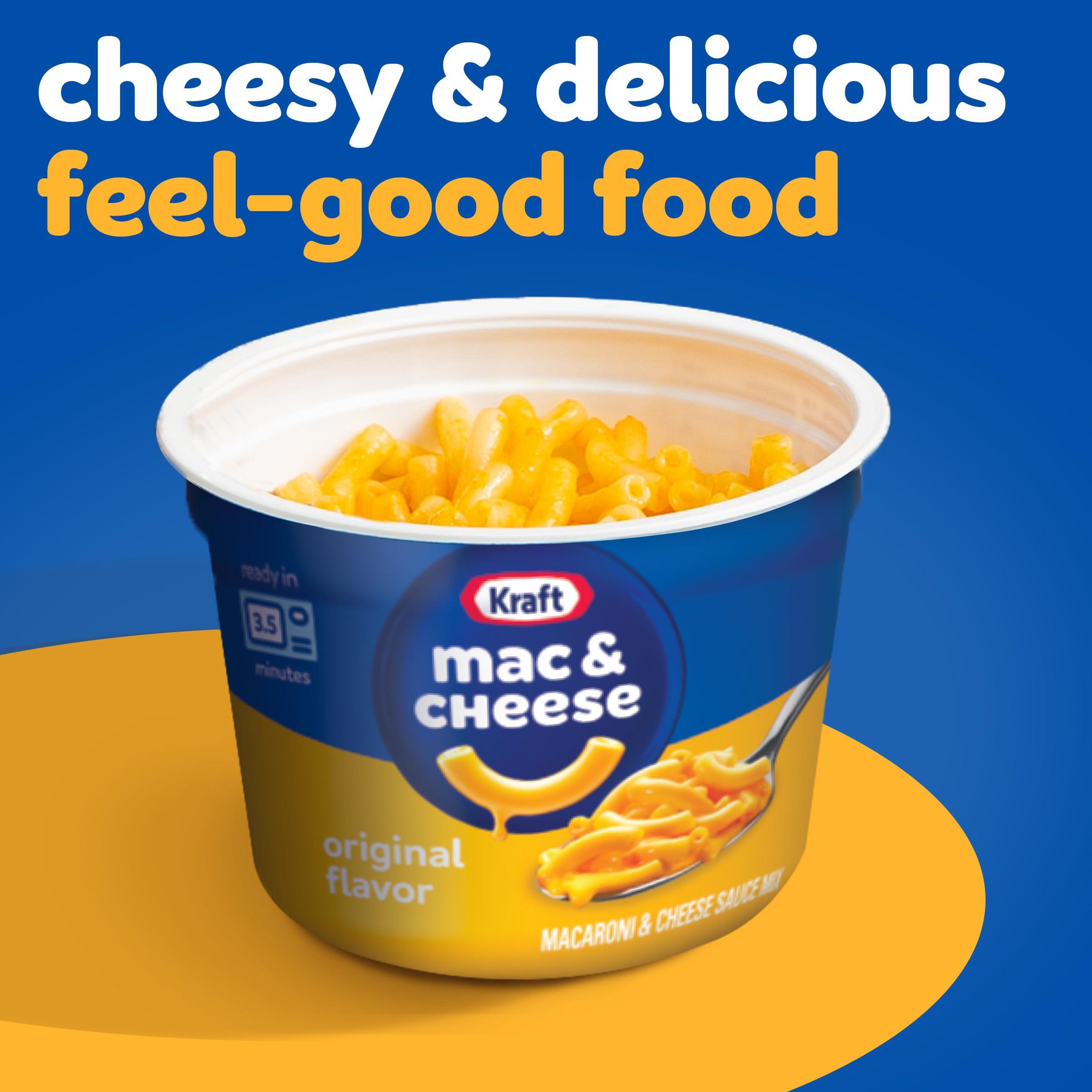 Kraft Mac & Cheese Kraft Original Easy Microwavable Macaroni and Cheese Cups (8 ct Box, 2.05 oz Cups) (Pack of 2)