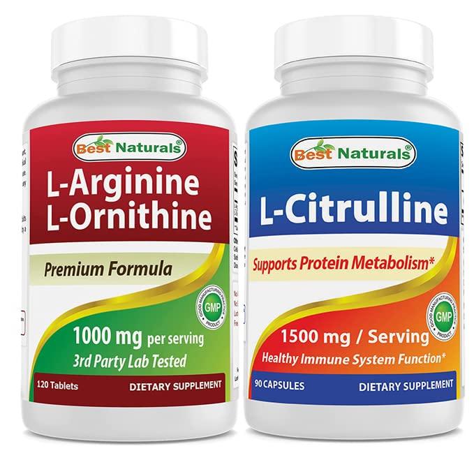 Best Naturals Best Naturals L-Arginine L-Ornithine - 1000mg & L-Citrulline 1500mg