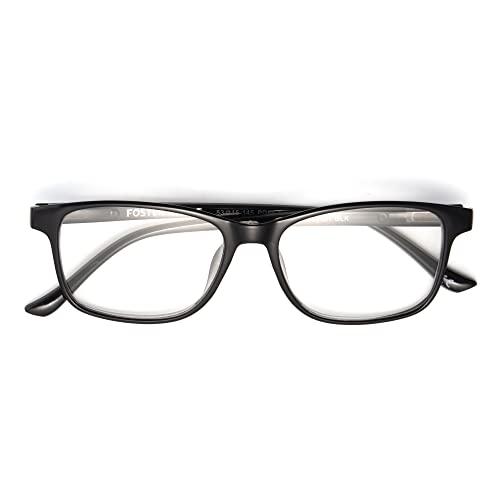 Foster Grant Foster Grant Unisex Payton Anti-fog Blue Light Readers Reading Glasses, Shiny Black Over Crystal Clear, 51 Mm US