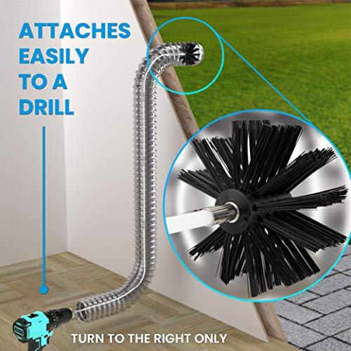 SP HOME GOODS The Professional Dryer Vent Cleaner Kit -(30-Feet) Innovative Lint Remover Reusable Strong Nylon| Flexible Lint Brush with Drill Attachment for Faster Cleaning