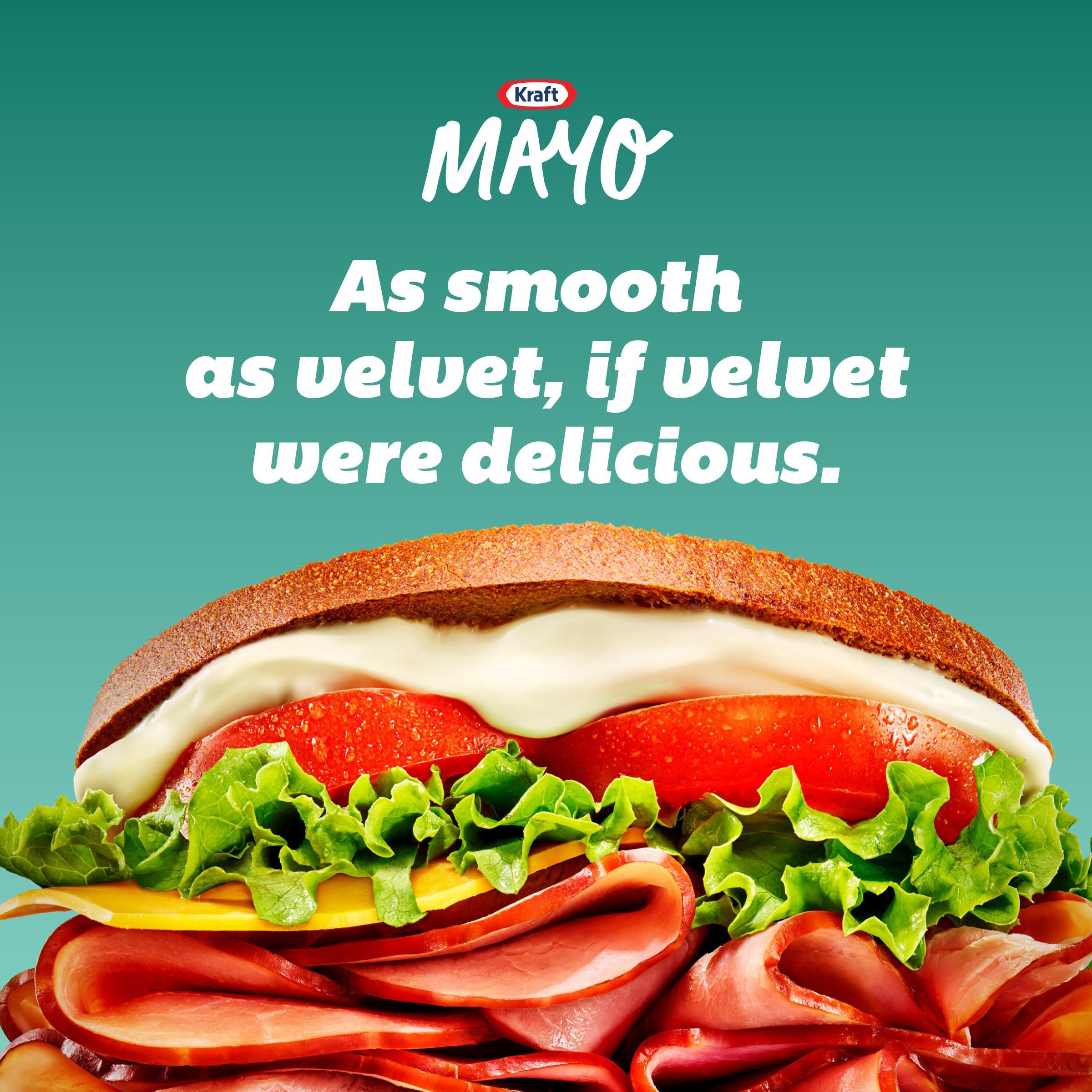 Kraft Kraft Real Mayo Creamy & Smooth Mayonnaise - Classic Spreadable Condiment for Sandwiches, Salads and Dips, Made with Cage-Free Eggs, For a Keto and Low Carb Lifestyle, 48 fl oz Jar