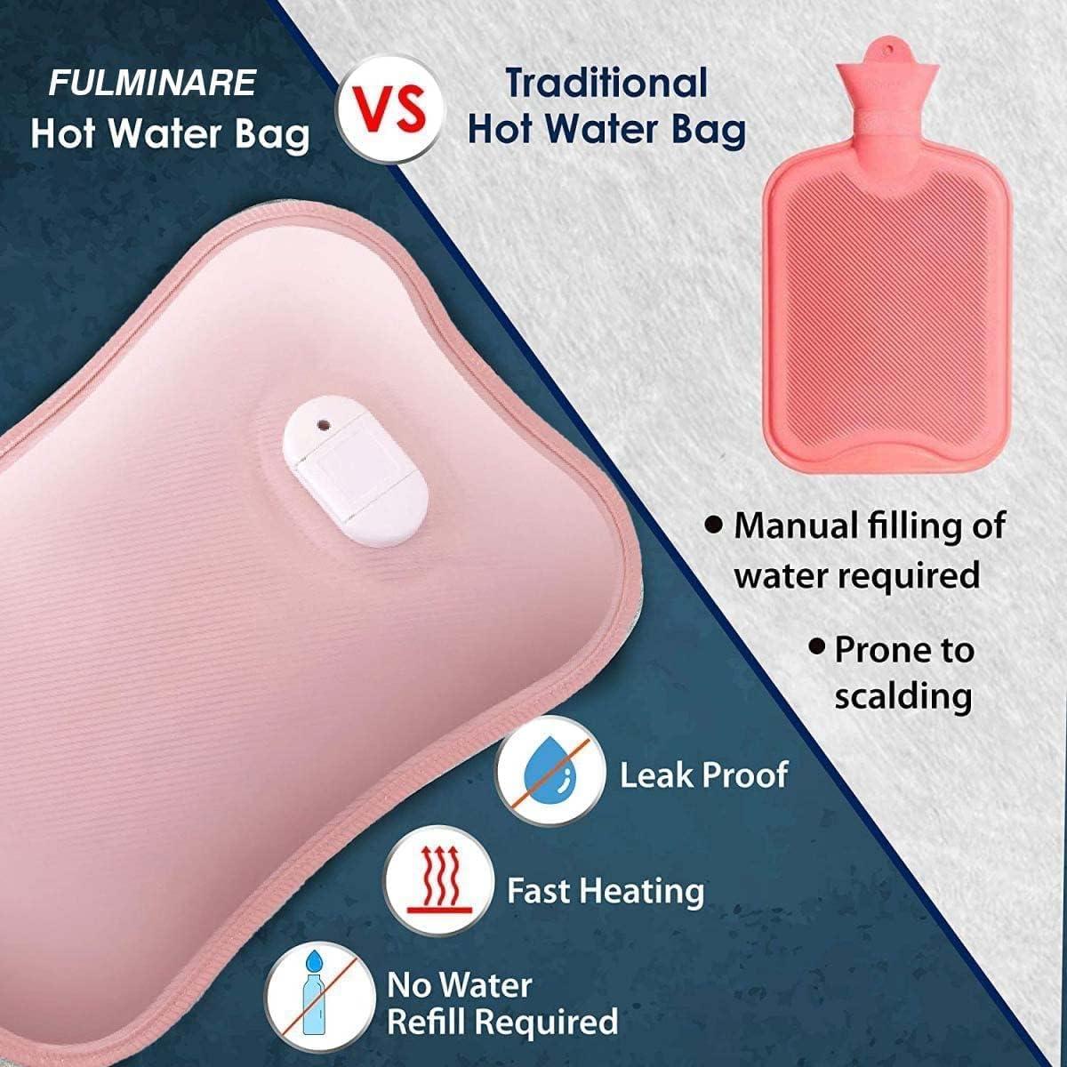 Generic Heating Bag Electric, Heating Pad-Heat Pouch Hot Water Bottle Bag, Dual Insulation Silicon Hot Water Bag 6 Layers Heating Pad with for Pain Relief