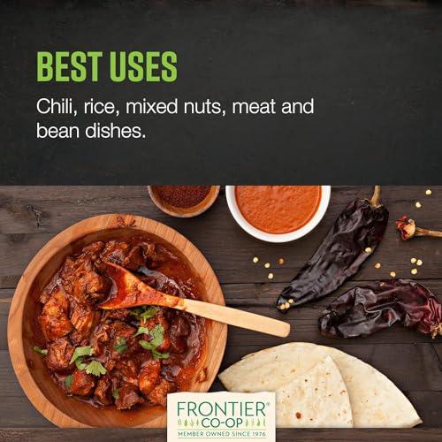 Frontier Frontier Co-op Organic Chili Powder Seasoning, 1 Pound, Mild to Moderatly Spicy, Sweet, Tangy, Zesty, Kosher, Salt Free