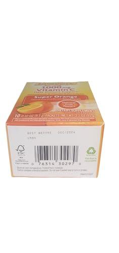 Emergen-C Emergen-C Dietary Supplement with 1000mg Vitamin C (Super Orange Flavor, 0.32 Ounce each, 30 count (Pack of 3-10 packs)