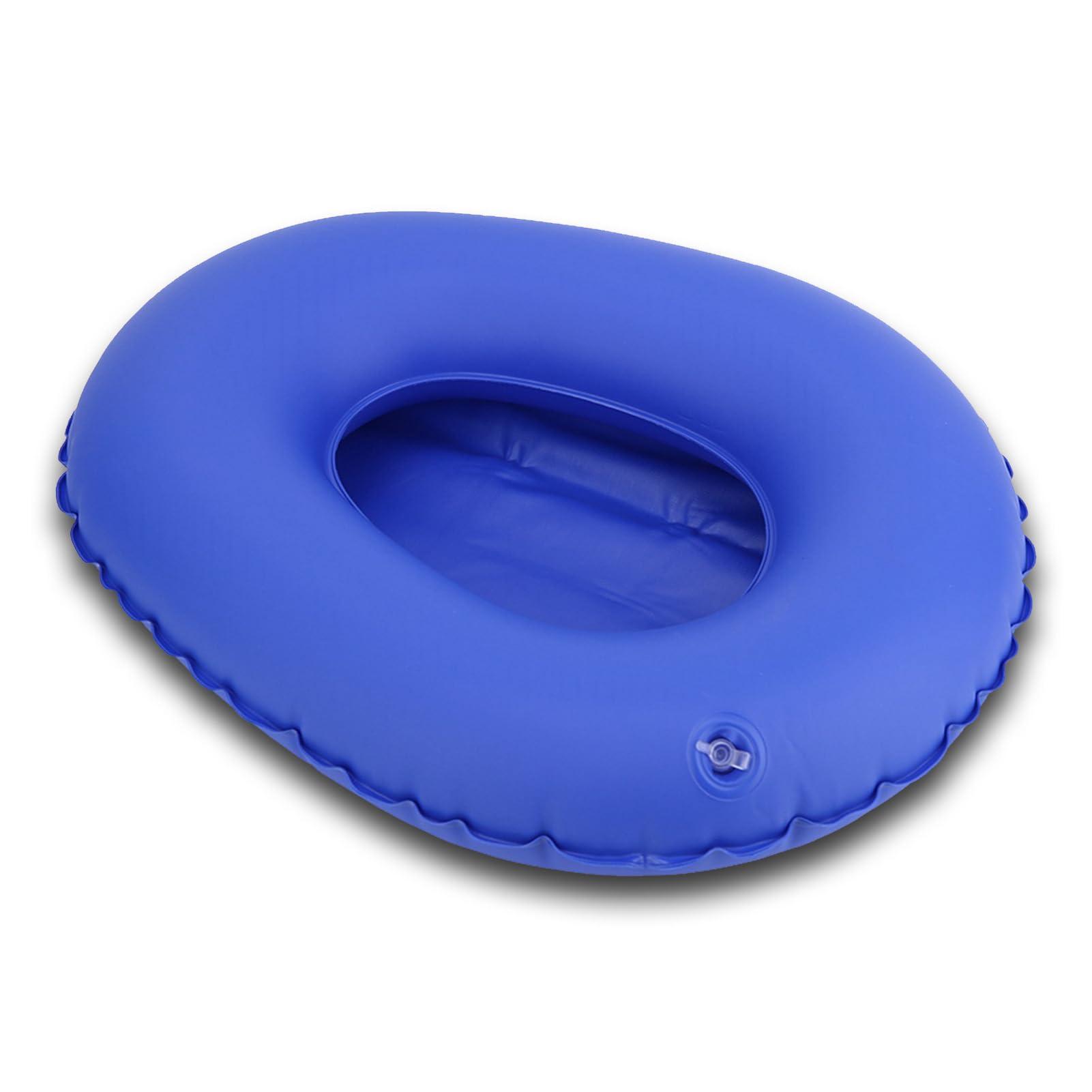 HERCHR HERCHR Inflatable Air Cushions Bedpan, Inflatable Bed Pan Bedpans for Elderly Men Bed Pans for Elderly Men Washable Anti Bedsore Toilet Urinal for Elderly Bedridden Blue