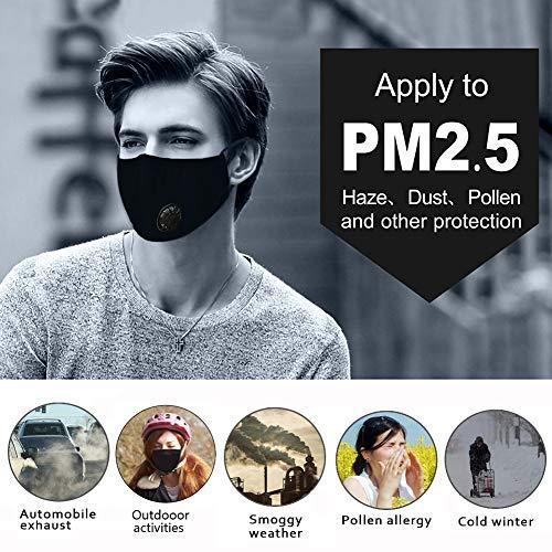 Sanfiland 100 PCS PM2.5 Activated Carbon Face Mask Filter for Adults, Replaceable Mouth Respirator Filter to Anti Haze Dustproof Air Pollution Germ