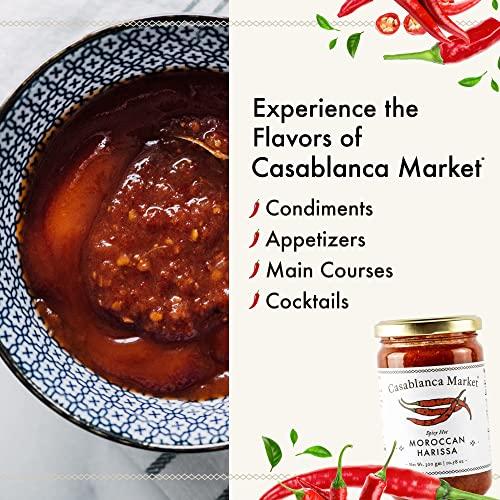 Casablanca Market Casablanca Market Harissa Gourmet Hot Sauce –Harissa Sauce – Moroccan North African Spice Best Hot Sauce Gift Harissa Seasoning – Harissa Spice Red Hot Sauce – Harissa Paste Hot Sauces (10.5oz)