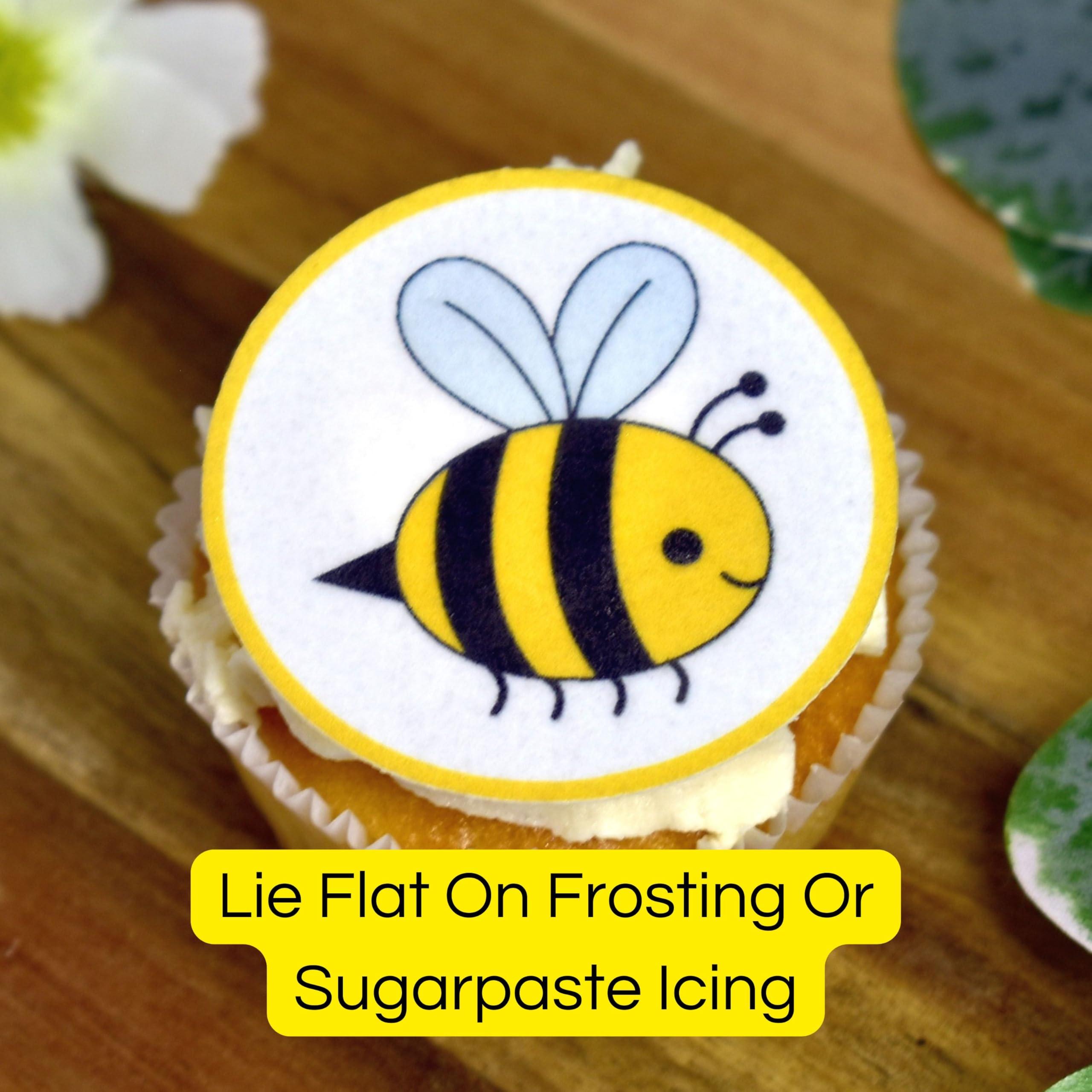 Cian's Cupcake Toppers Ltd 50th Birthday Edible Cupcake Toppers, Pink 50 & Fabulous Cake Decorations - 24 x 1.5 Inch 4cm Uncut