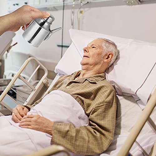 EXCEART EXCEART Neti Pot Stainless Steel Washing Pot with Handle Eyewash Cup Personal Medical Tool Sinus Remover for Sinus Congestion and Nasal Cleansing