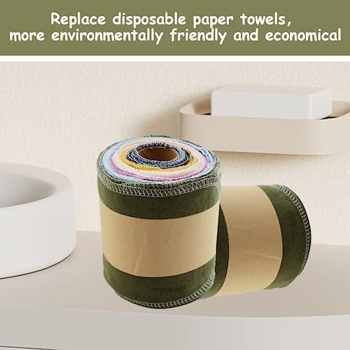 Simnice Simnice Reusable Toilet Paper Cloth 60 Pack Reusable Paperless Paper Towels, Cotton Flannel Washable Re-Rollable Cloth Toilet Paper Bidet Towels, Solid Color Absorbent Bidet Cloth Wipes